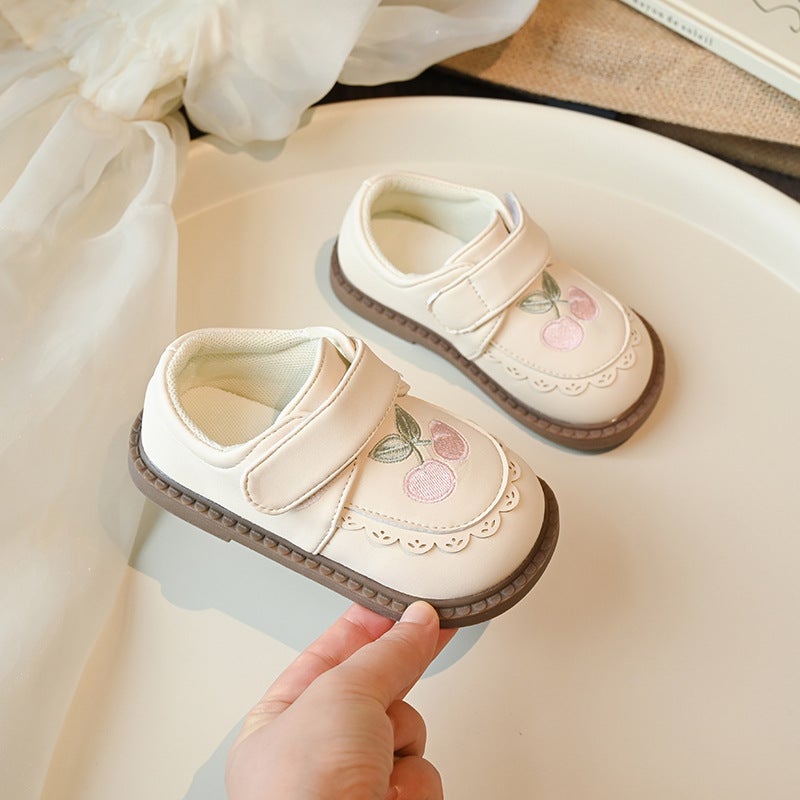 Girl'S Leather Shoes 2024 New Children'S Princess Shoes Soft Sole Little Girl'S Bean Shoes Baby'S National Style Toddler Shoes - Image 3